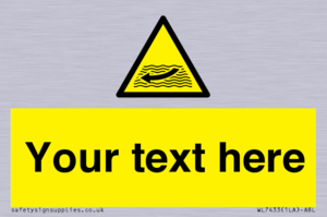 Custom Warning strong river flows